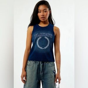 NWT! Playboy By PacSun Tank Top - Size Large - NEW!  summer y2k tops shirts blue